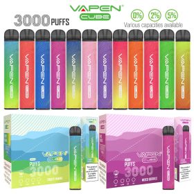 VAPEN CUBE 3000Puffs Disposable Vape Puff Bar Vaper Wape Poco Vapsolo Cheap Factory Price Vapor Fumot RandM Flavors